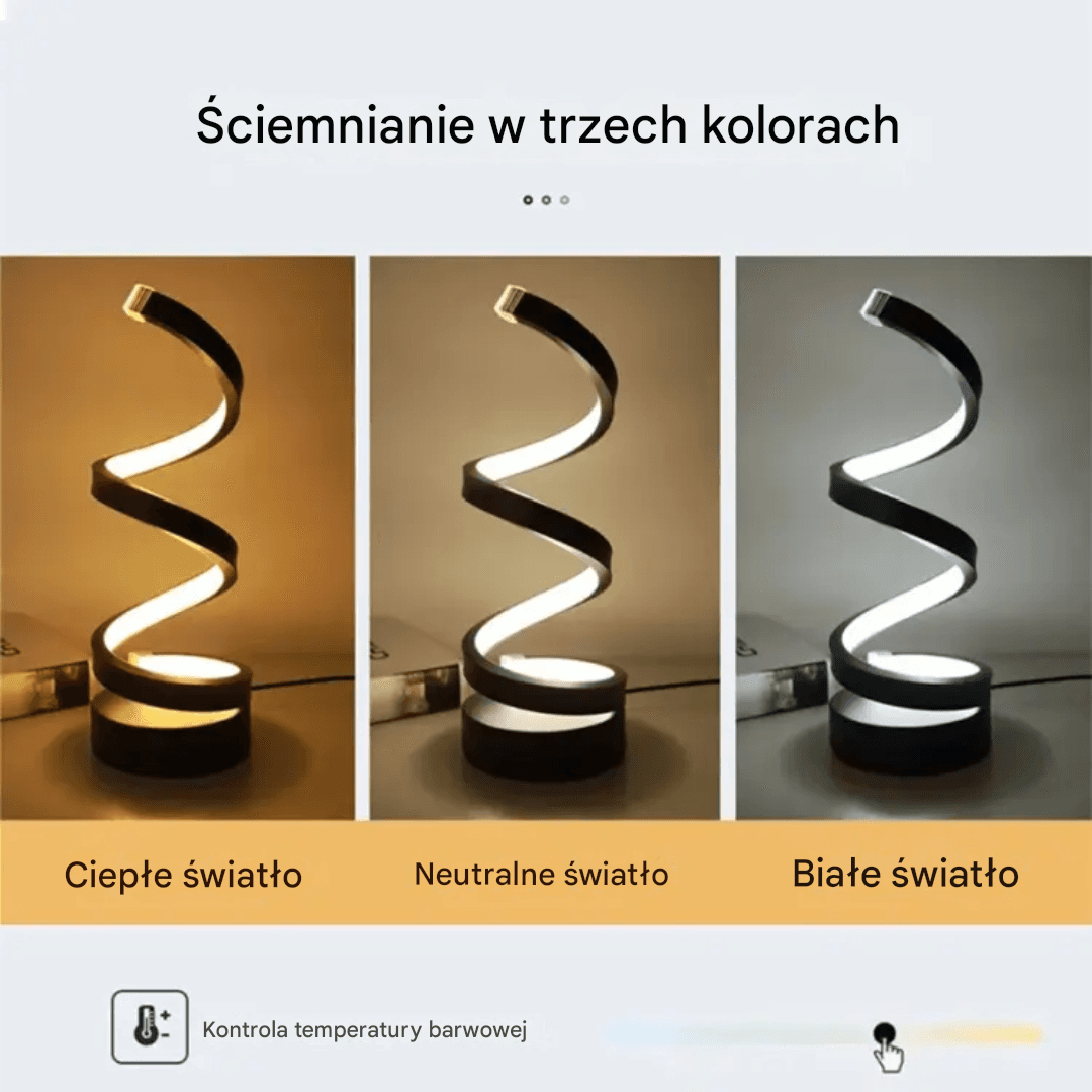Spiralna Lampka Nocna LED