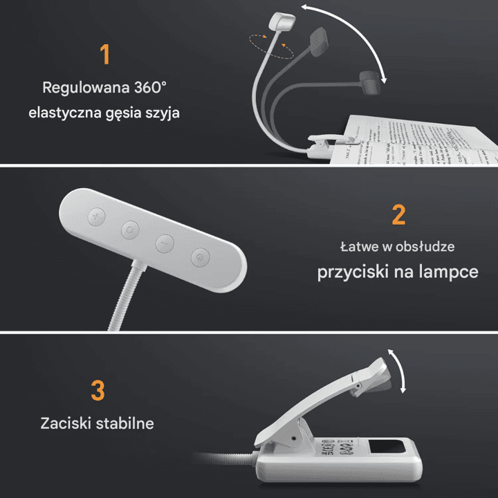 Biała Lampa do Czytania