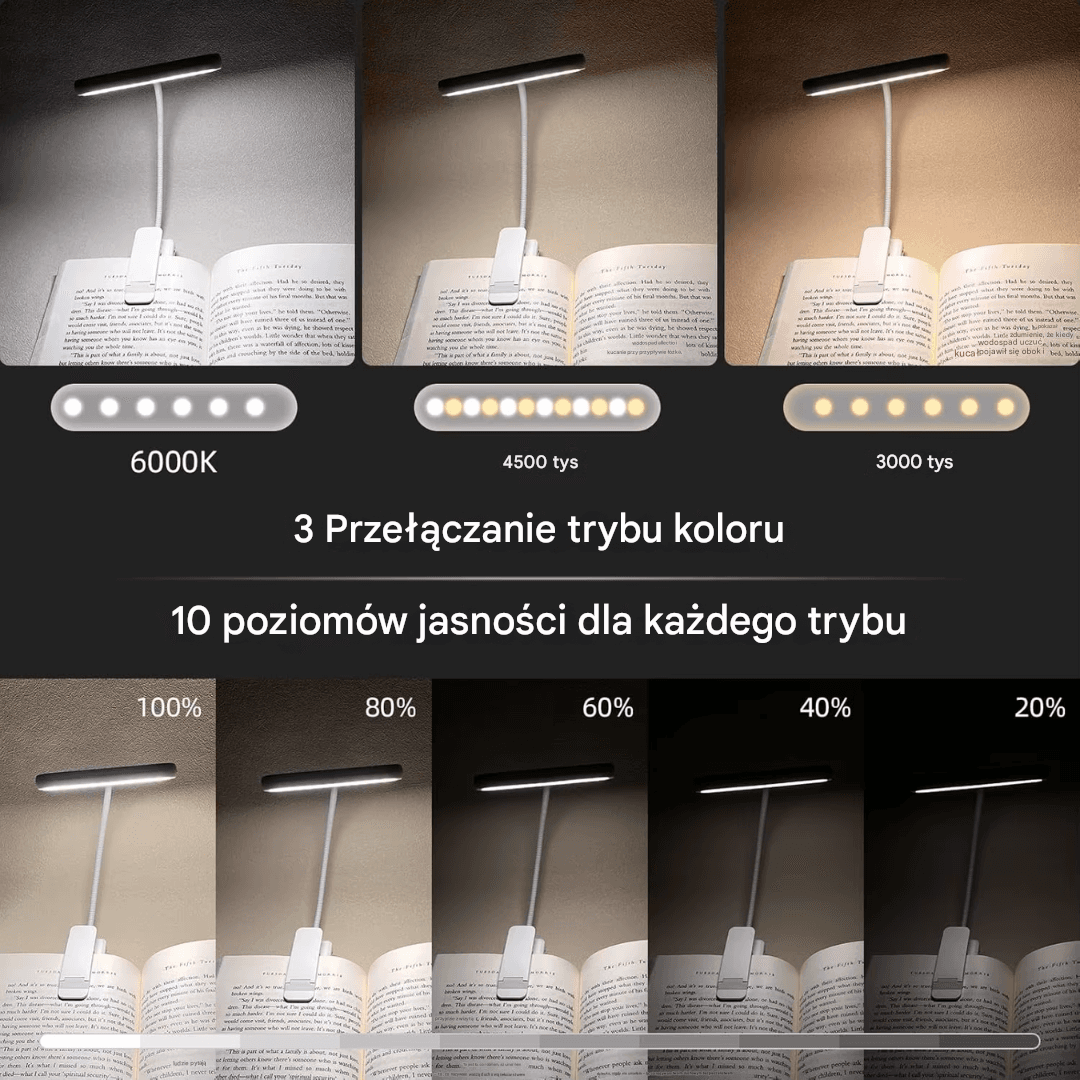 Biała Lampa do Czytania