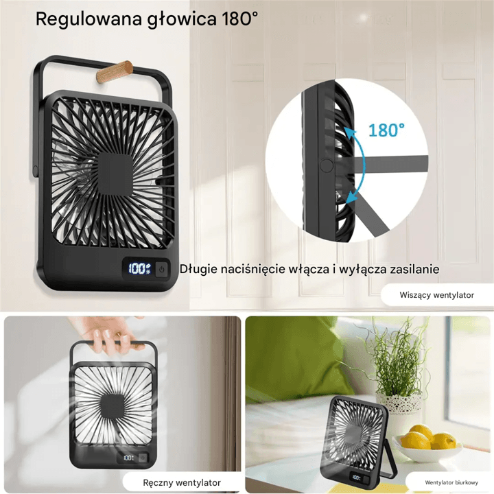 Wentylator Biurkowy Przenośny USB