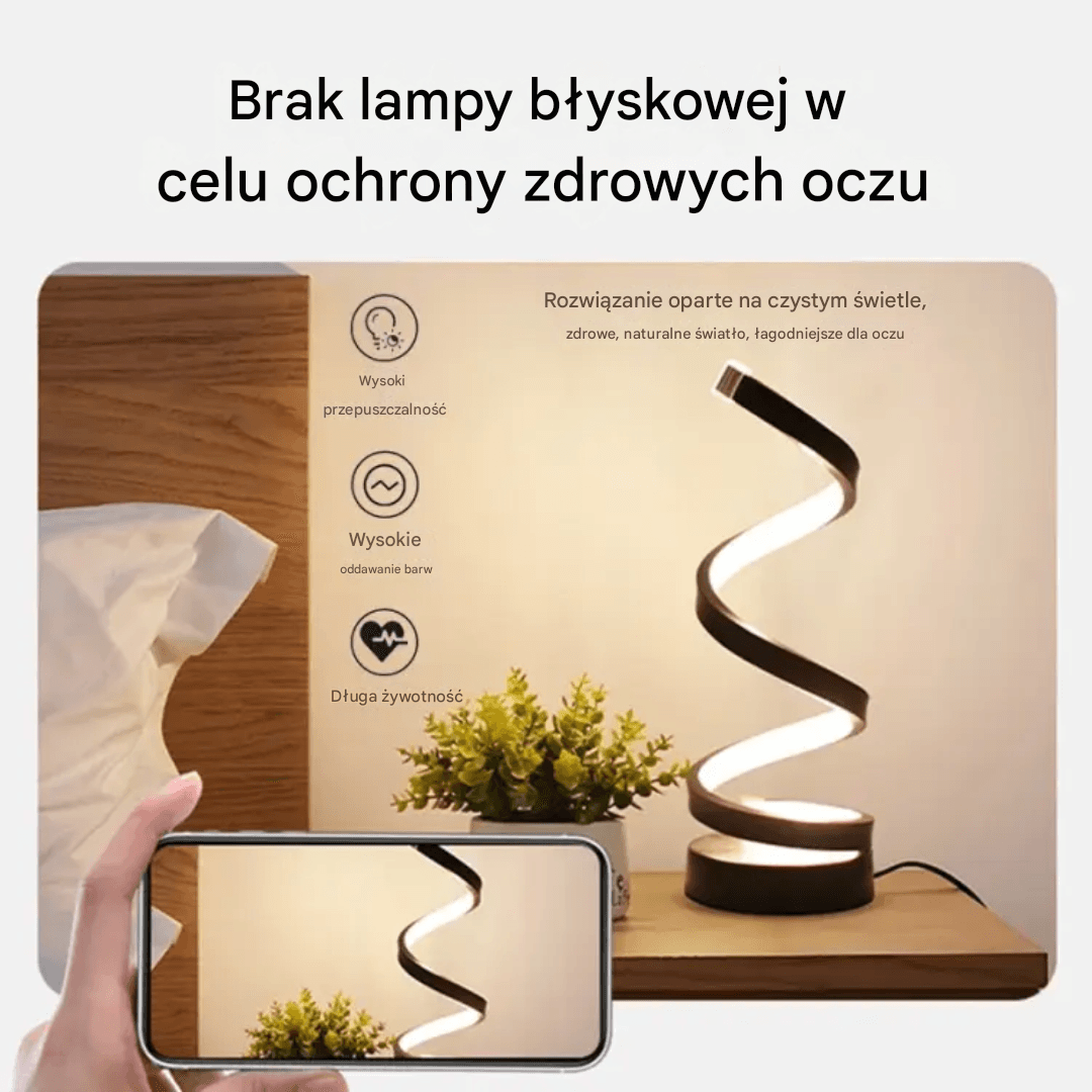 Spiralna Lampka Nocna LED
