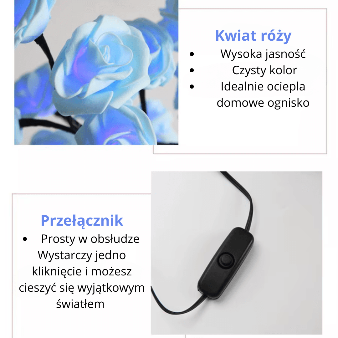 Lampka Drzewko Różane LED