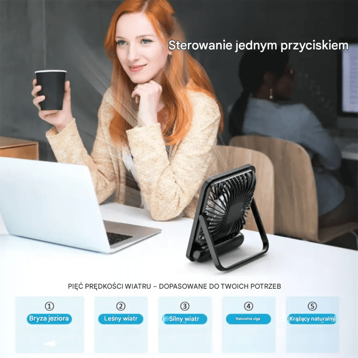 Wentylator Biurkowy Przenośny USB