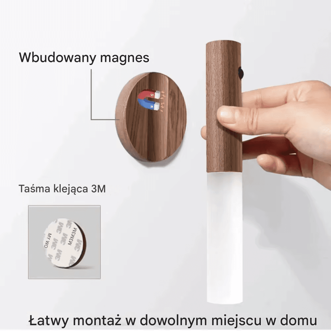 Lampka Nocna LED USB Magnetyczna